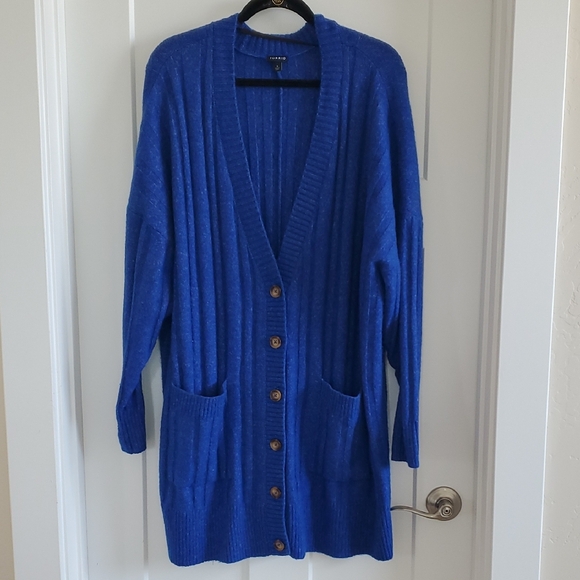 Torrid Boyfriend Cardigan Softest Vegan Cashmere Sweater Size 3 (22-24) - Picture 4 of 13
